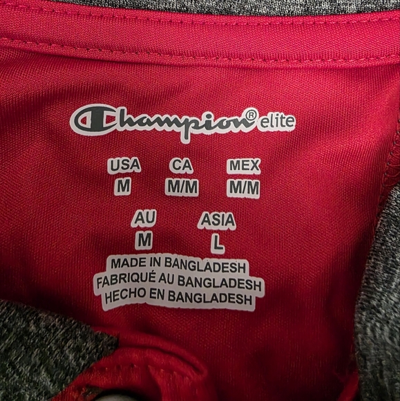 Texas Tech Champion Elite Mens Medium Polo Heather Gray w/Red Embroidered Logo - Picture 3 of 4